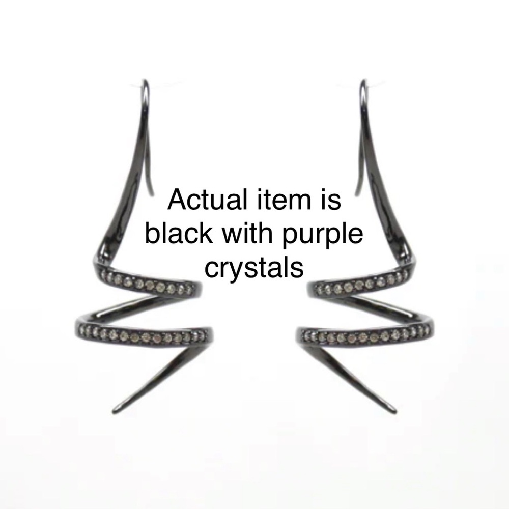 nOir - SWIRL DROP EARRINGS- NWOT